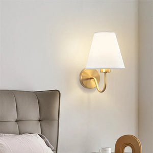 Modern Fabric Wall Lamp – Retro E27 Bedside Sconce Light for Bedroom & Living Room