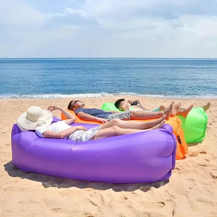 Inflatable Sofa Air Lounger Portable Camping Mat Beach Recliner Outdoor Chair