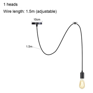 DIY Spider Chandelier Vintage Industrial Pendant Ceiling Light Home Hanging Lamp