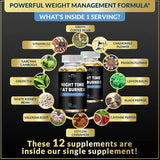 Nighttime Fat Burner Supplement - Supports Cardiovascular and Digestive Health, Benefits Sleep Quality, Weight