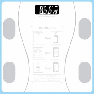 Smart Bluetooth Digital Scale – USB Rechargeable with LED Display and App Sync
