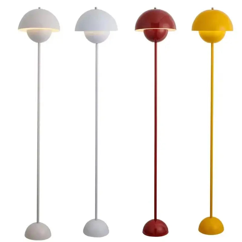 Modern Cream LED Floor Lamp E27 Bulb Minimalist Light for Bedroom Living Room