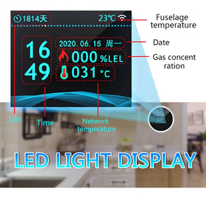 Tuya WiFi Gas Detector Smart Home Natural Gas Alarm LCD Display Combustible Sensor