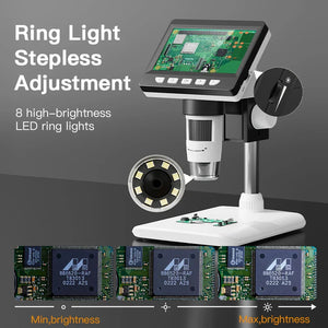 4.3 Inch IPS USB Digital Microscope 1000X Coin Soldering Repair Camera