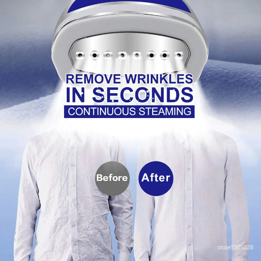 1600W Portable Garment Steamer Foldable Travel Steam Iron Handheld 3 Speed