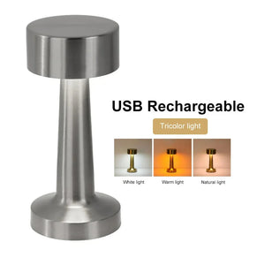 Touch LED Table Lamp 3 Color Modes Rechargeable Mushroom Night Light Desk