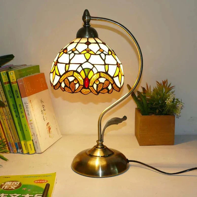 Tiffany Style LED Table Lamp Bedside Bedroom Decorative European E27 Lighting