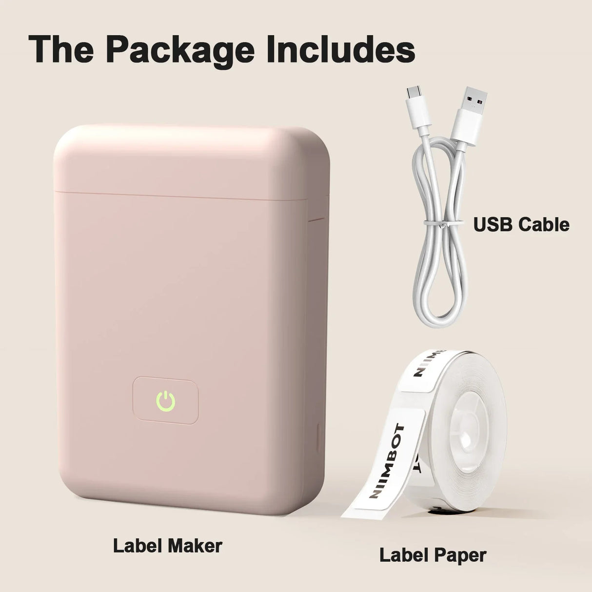 Portable Thermal Label Maker Mini Sticker Printer for Home School Office Organizing