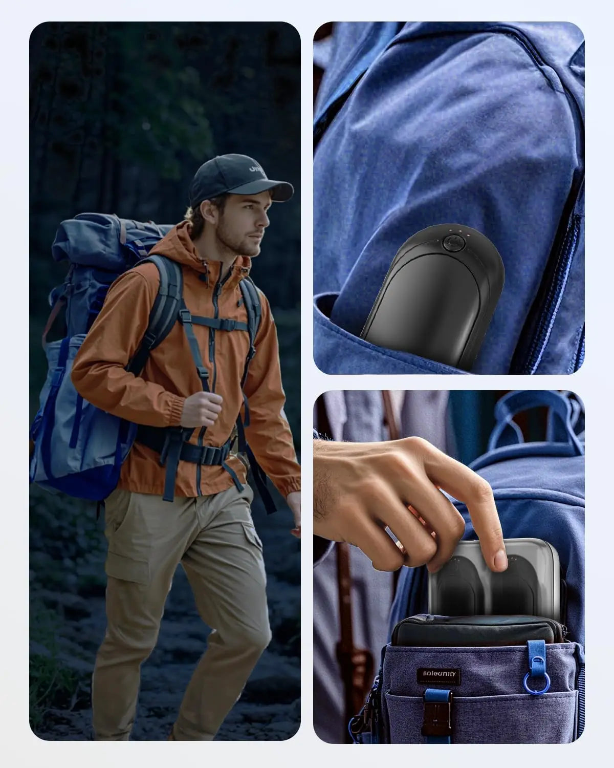 2-Pack 14000mAh Rechargeable Hand Warmers – Portable Pocket Heater for Winter