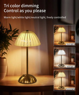 Rechargeable LED Table Lamp – Touch Dimmable Wireless Light for Bedroom & Desk