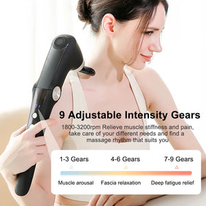 Fascia Massage Gun Electric Muscle Massager for Neck Back Shoulders Full Body