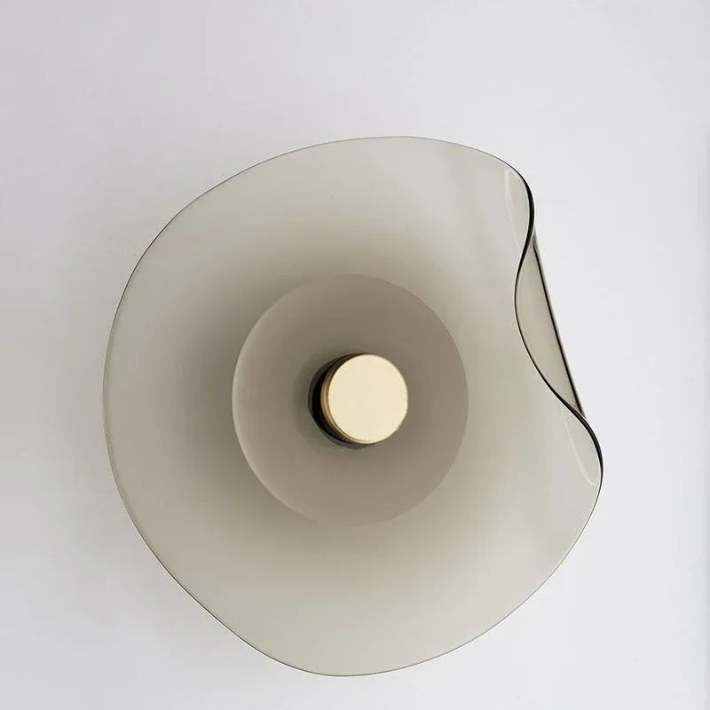 Nordic Glass LED Wall Lamp Minimalist Round Sconce for Bedroom Living Room
