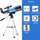 150X HD Astronomical Telescope with Night Vision Long Range Star Moon Viewing Scope