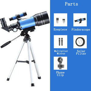 150X HD Astronomical Telescope with Night Vision Long Range Star Moon Viewing Scope