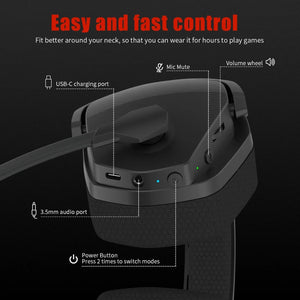 NUBWO G06 Wireless Gaming Headset Bluetooth 5.3 PS5 PC Noise Cancelling