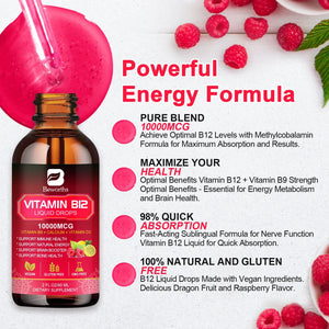 BEWORTHS Vitamin B12 Drops Energy and Immune Support Supplement