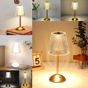 LED Touch Table Lamp Rechargeable Dimmable Bedside Light for Bedroom Bar Hotel