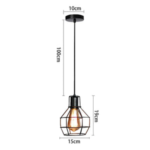 Retro Loft Industrial Pendant Light Wrought Iron Metal Ball E27 Hanging Lamp