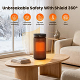 1500W Space Heater with Remote Control, PTC Fast Heating, and 70° Oscillation