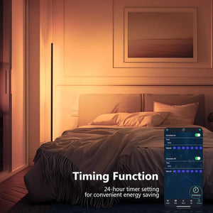 Smart RGB Corner Floor Lamp LED Music Sync App Control Ambient Lighting for Home