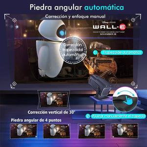 Android 11 4K Projector 1080P 390ANSI Dual WiFi6 BT5.0 Portable Home Cinema