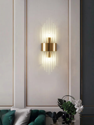 Crystal Wall Sconce G9 – Gold/Black Stainless Steel Light for Bedroom & Living Room