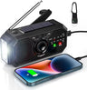 Emergency Solar Hand Crank Radio AM FM Power Bank USB Phone Charger