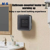 600W Plug In Wall Heater PTC Ceramic Bathroom Bedroom Mini Electric Room Heater