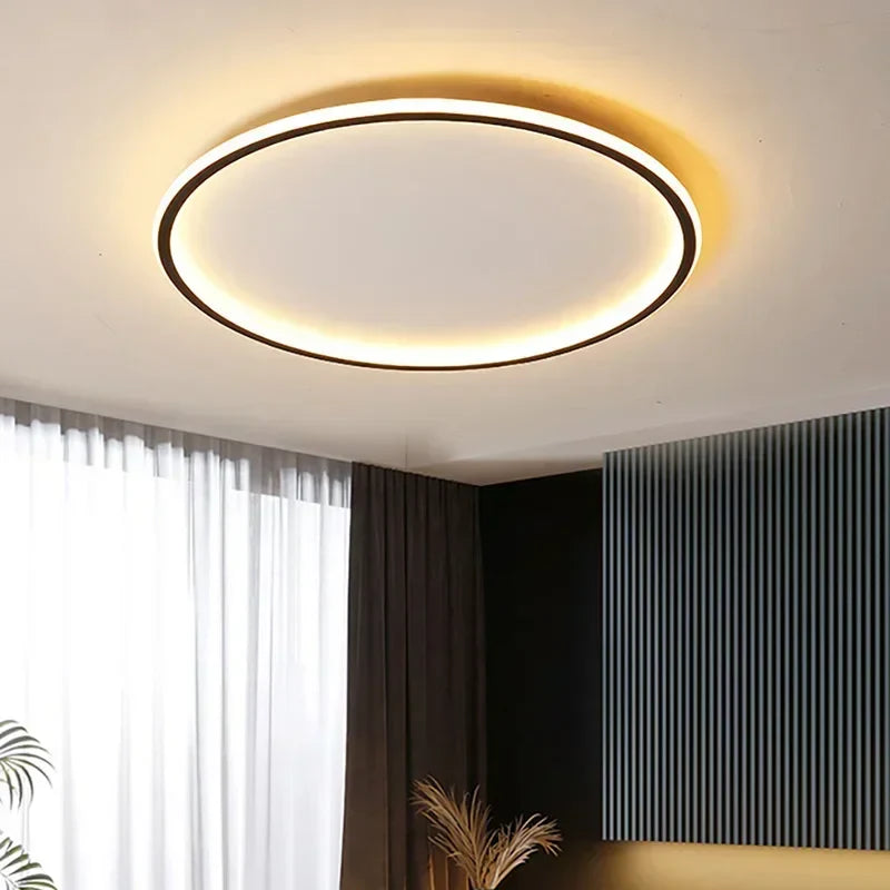 Modern LED Ceiling Light Dimmable Remote Control Round Fixture Bedroom Living