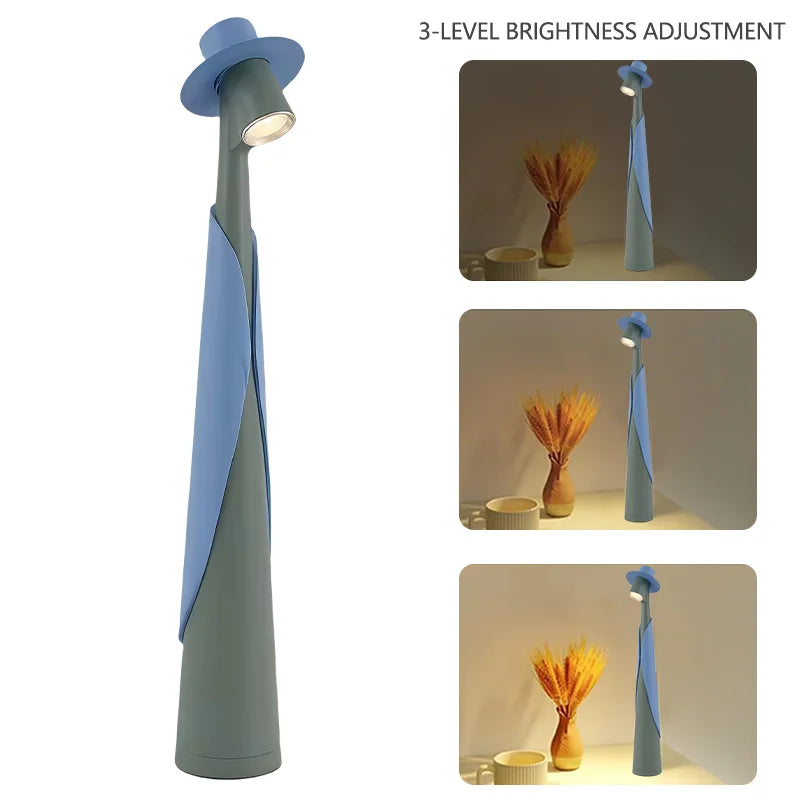 Rechargeable LED Desk Lamp Touch Dimmable Bedside Light for Bedroom Home