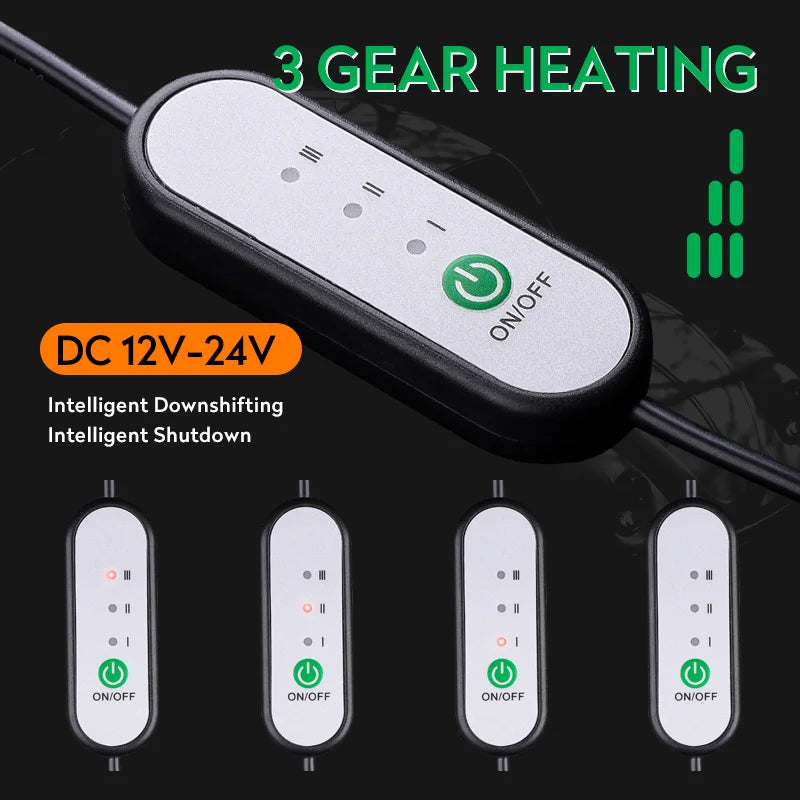 12V/24V Heated Car Seat Cushion – Fast Heating Winter Pad