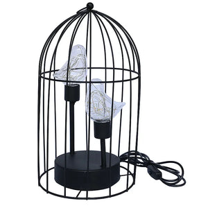 Birdcage Table Lamp Warm White Fairy Light Bird LED Bedroom Living Room Decor