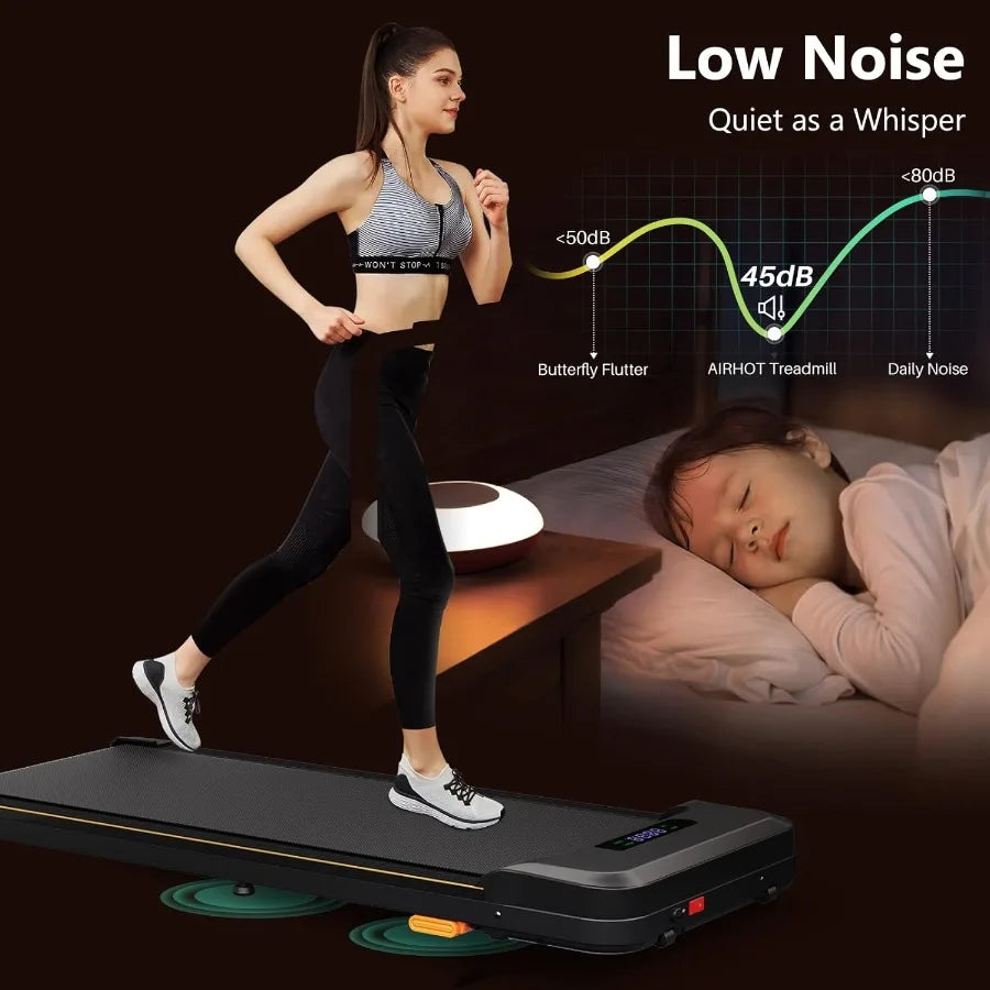 Under Desk Treadmill 4-in-1 Walking Pad 2.5HP Incline Portable Home Office
