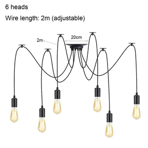 DIY Spider Chandelier Vintage Industrial Pendant Ceiling Light Home Hanging Lamp