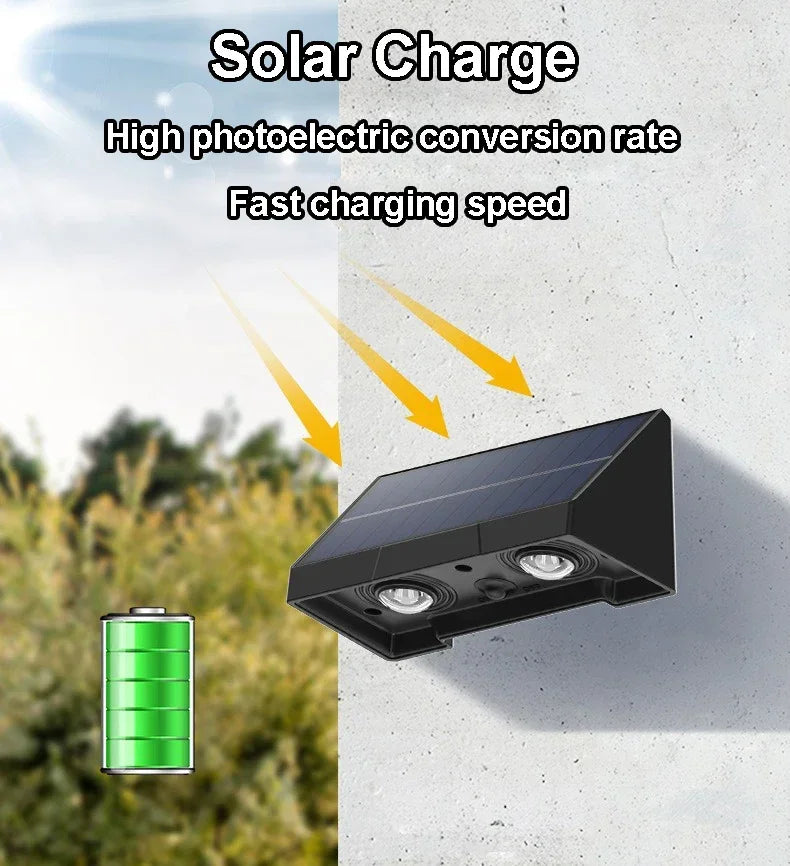 Solar Wall Light Outdoor – Waterproof LED Fence Lamp for Garden, Patio & House Sign