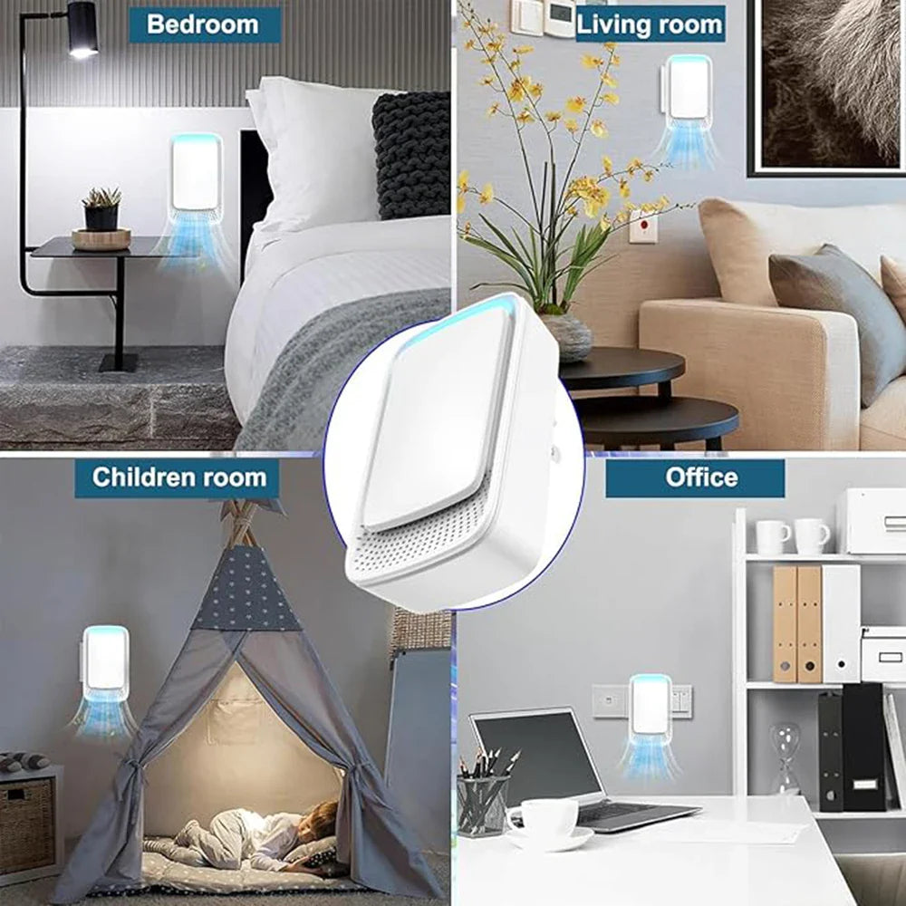 Portable Mini Air Purifier Negative Ionizer for Home Office Pets Odor Smoke