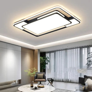 Remote Control LED Ceiling Light Square Modern Living Room Bedroom Dining Lamp