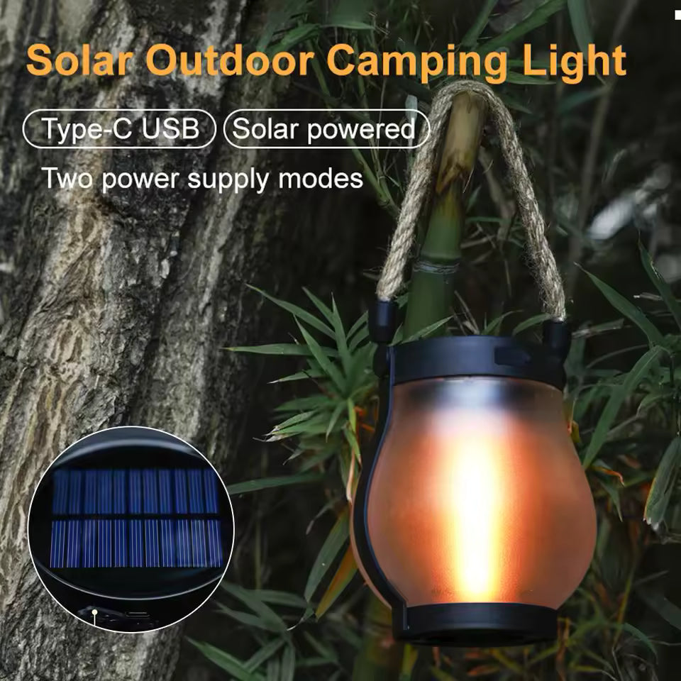 Solar Lanterns Outdoor – Waterproof Solar-Powered Lantern with Flickering Flame Effect for Garden and Patio