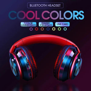Wireless Bluetooth 5.0 Foldable Headphones On-Ear Stereo Sound Gaming Headset
