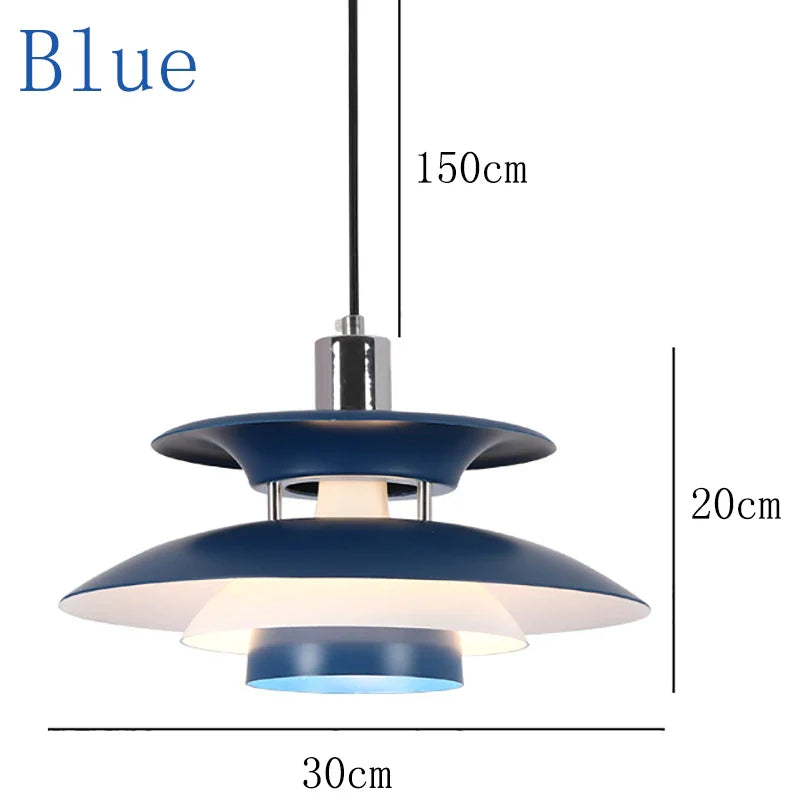 Danish UFO Pendant Ceiling Light – E27 Hanging Lamp for Bedroom & Dining Room
