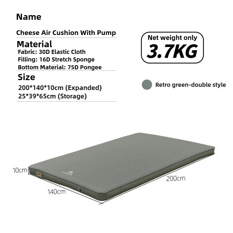 MOUNTAINHIKER Self-Inflating Camping Mattress 10cm Thick Foldable Air Sleeping Pad