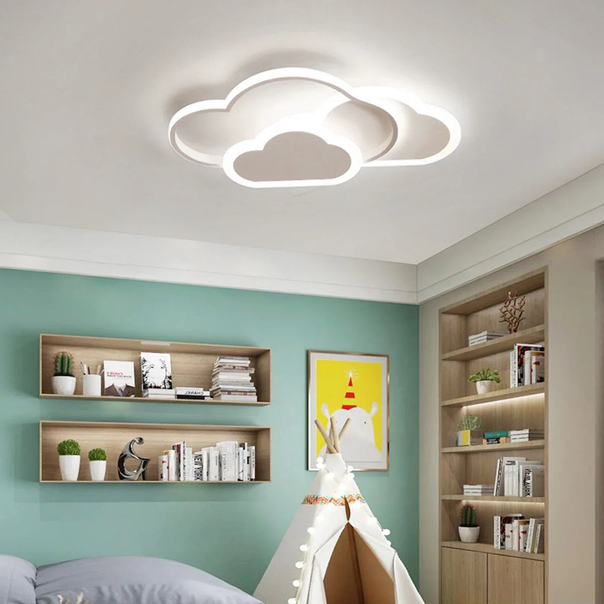 32W LED Ceiling Light Dimmable Remote Control 3000-6500K Cartoon Living Room