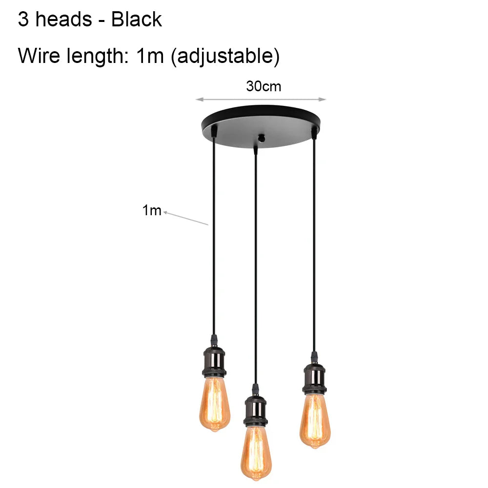 DIY Spider Chandelier Vintage Industrial Pendant Ceiling Light Home Hanging Lamp