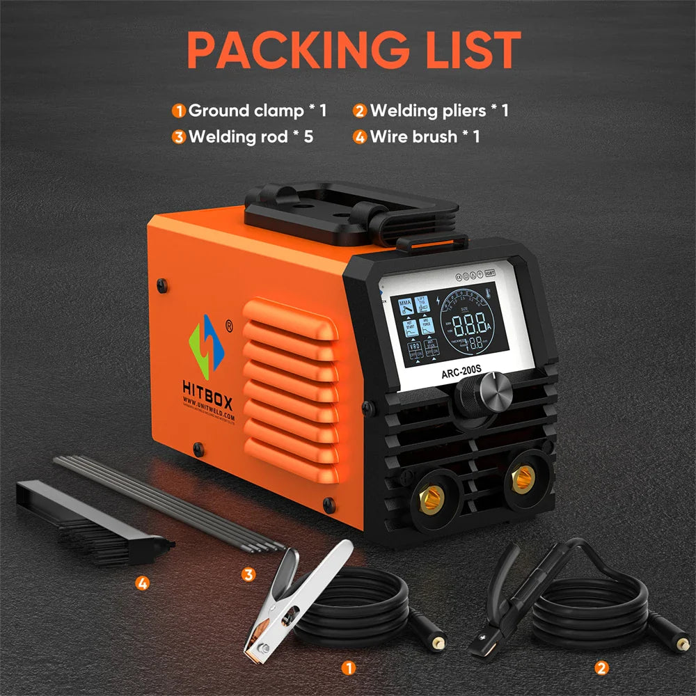 HITBOX ARC200S 2-in-1 ARC TIG MMA Welding Machine IGBT Inverter 220V 10-200A