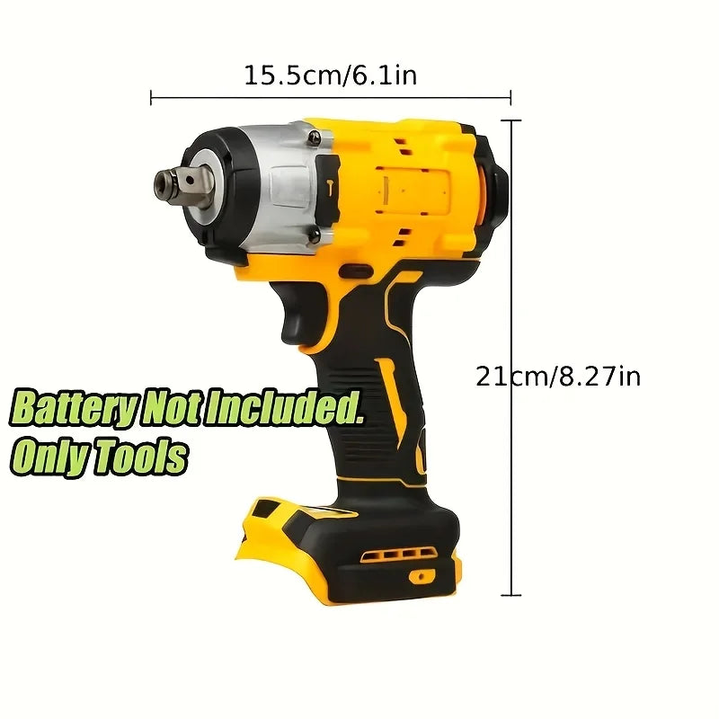 High-power 3600 RPM Impact Wrench, 430N.m - Battery-powered, Wireless Design, Suitable For Automotive And Home Use
