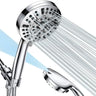 High Pressure Shower Head with Handheld & 10 Spray Modes, Stainless Steel Hose