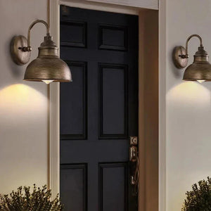 Retro Waterproof Outdoor Wall Lantern Vintage Iron Garden Balcony Sconce