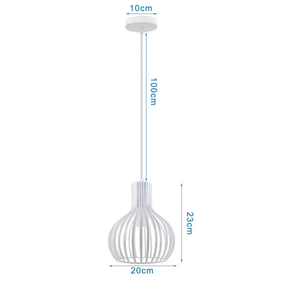 Retro Loft Industrial Pendant Light Wrought Iron Metal Ball E27 Hanging Lamp