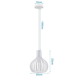Retro Loft Industrial Pendant Light Wrought Iron Metal Ball E27 Hanging Lamp