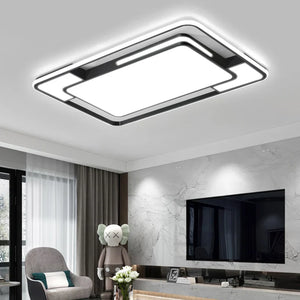 Remote Control LED Ceiling Light Square Modern Living Room Bedroom Dining Lamp